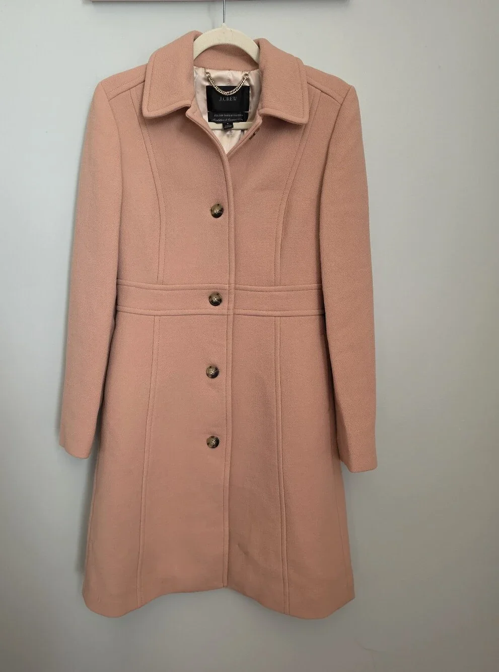 J.Crew Classic lady day coat in Italian double-cloth wool with Thinsulate size 4
